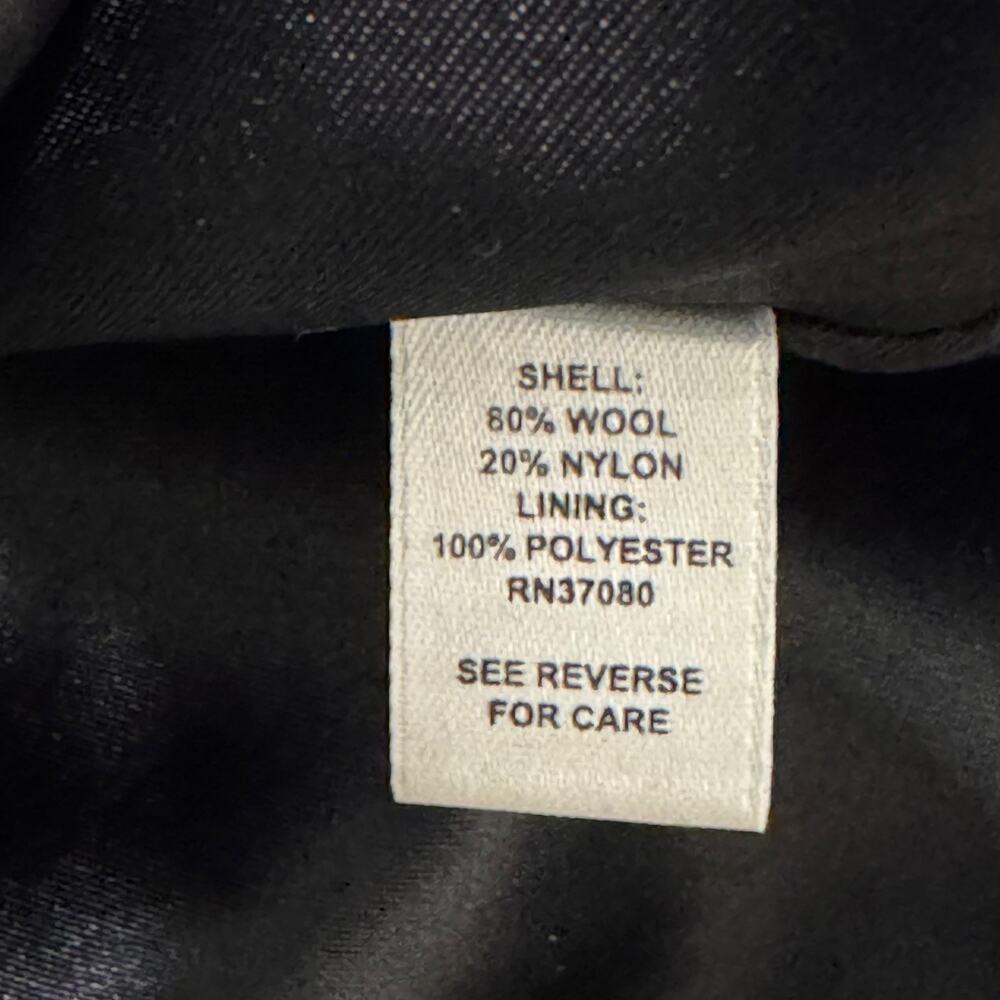 Cato Black Wool Blend Pea Coat Womens Double Breasted Warm Winter Jacket Classic - Picture 3 of 16